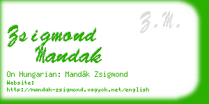 zsigmond mandak business card