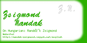 zsigmond mandak business card